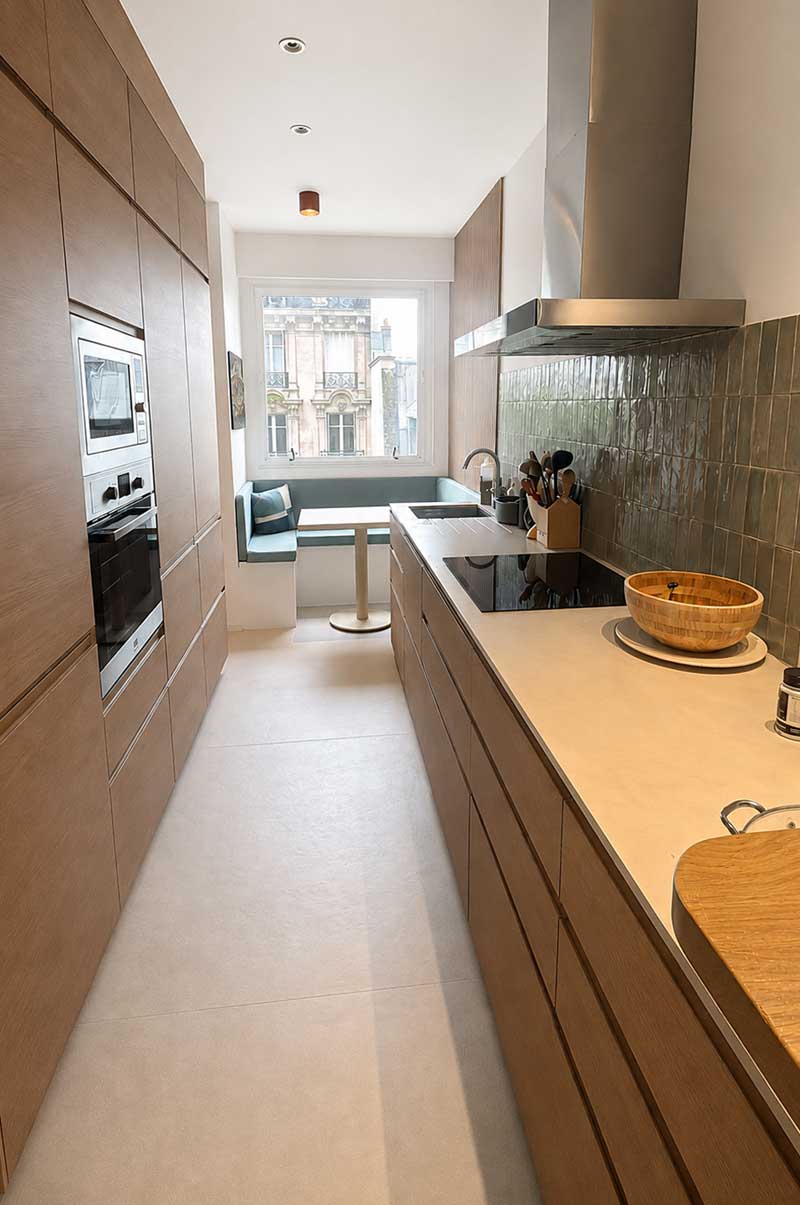 Wood and Zellige Kitchen